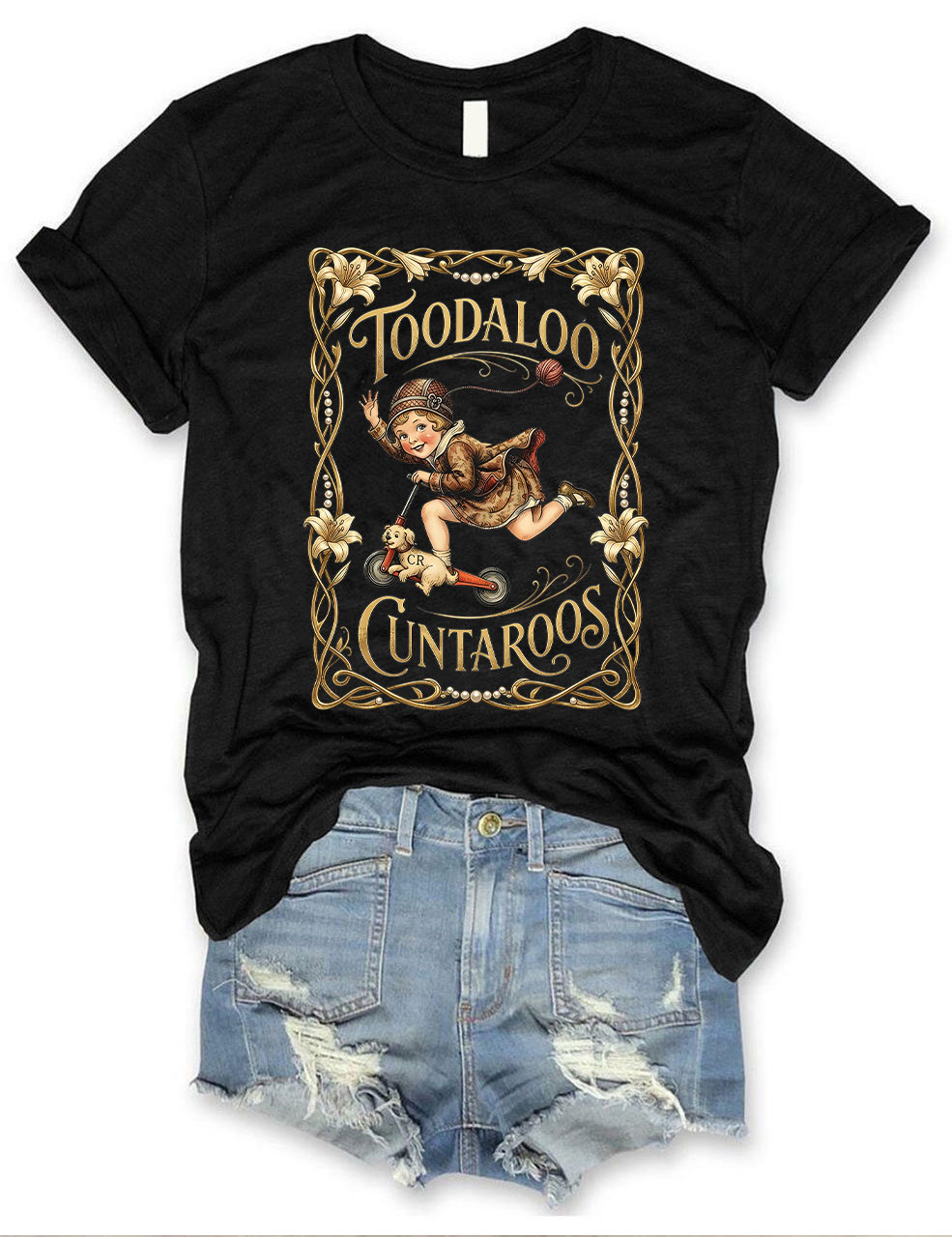 Retro Roller Girl T-shirt