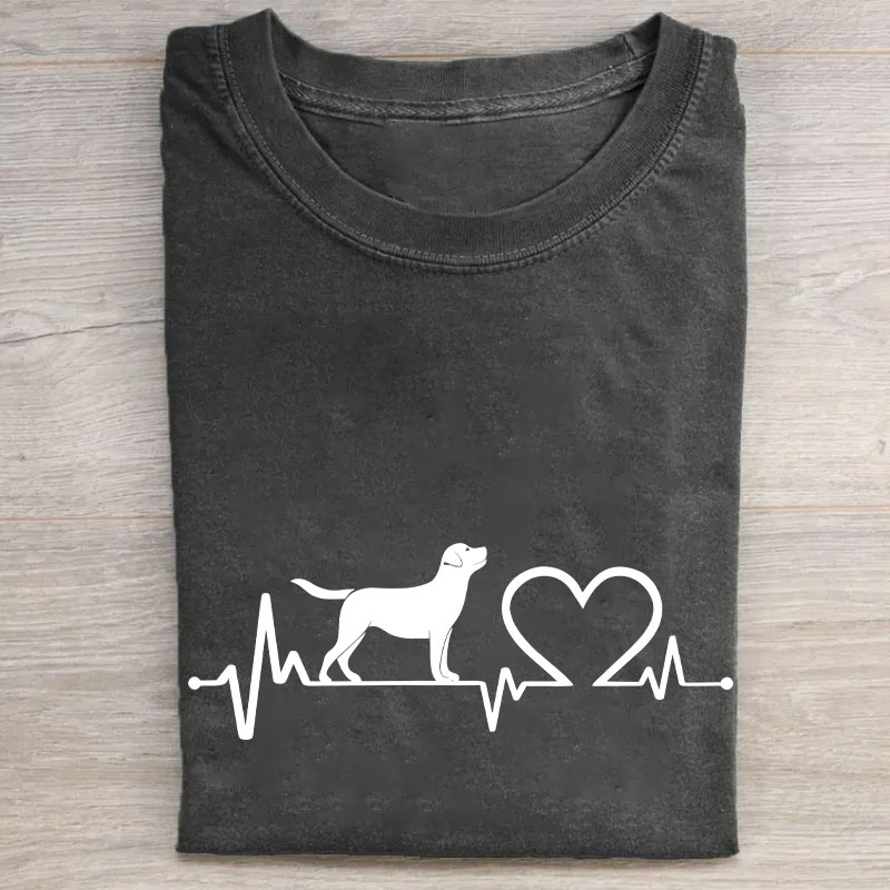 Labrador Heartbeat Funny T-shirt