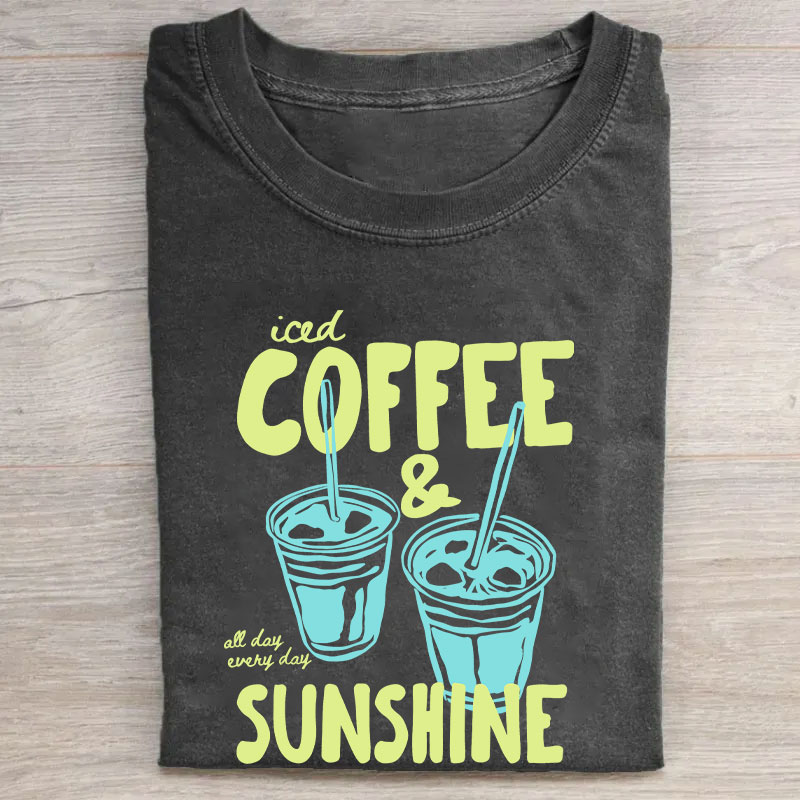 Iced Coffee and Sunshine Funny T-shirt