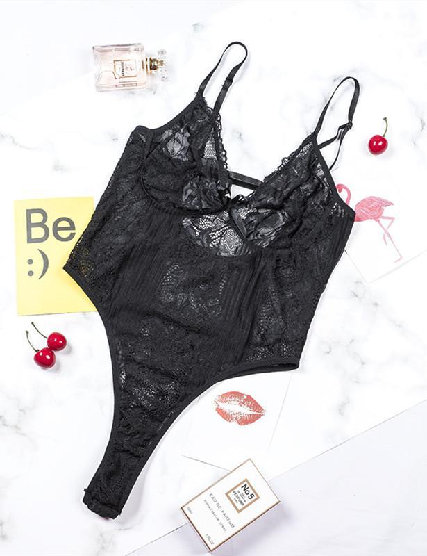 Lace Bow Mesh Bodysuit