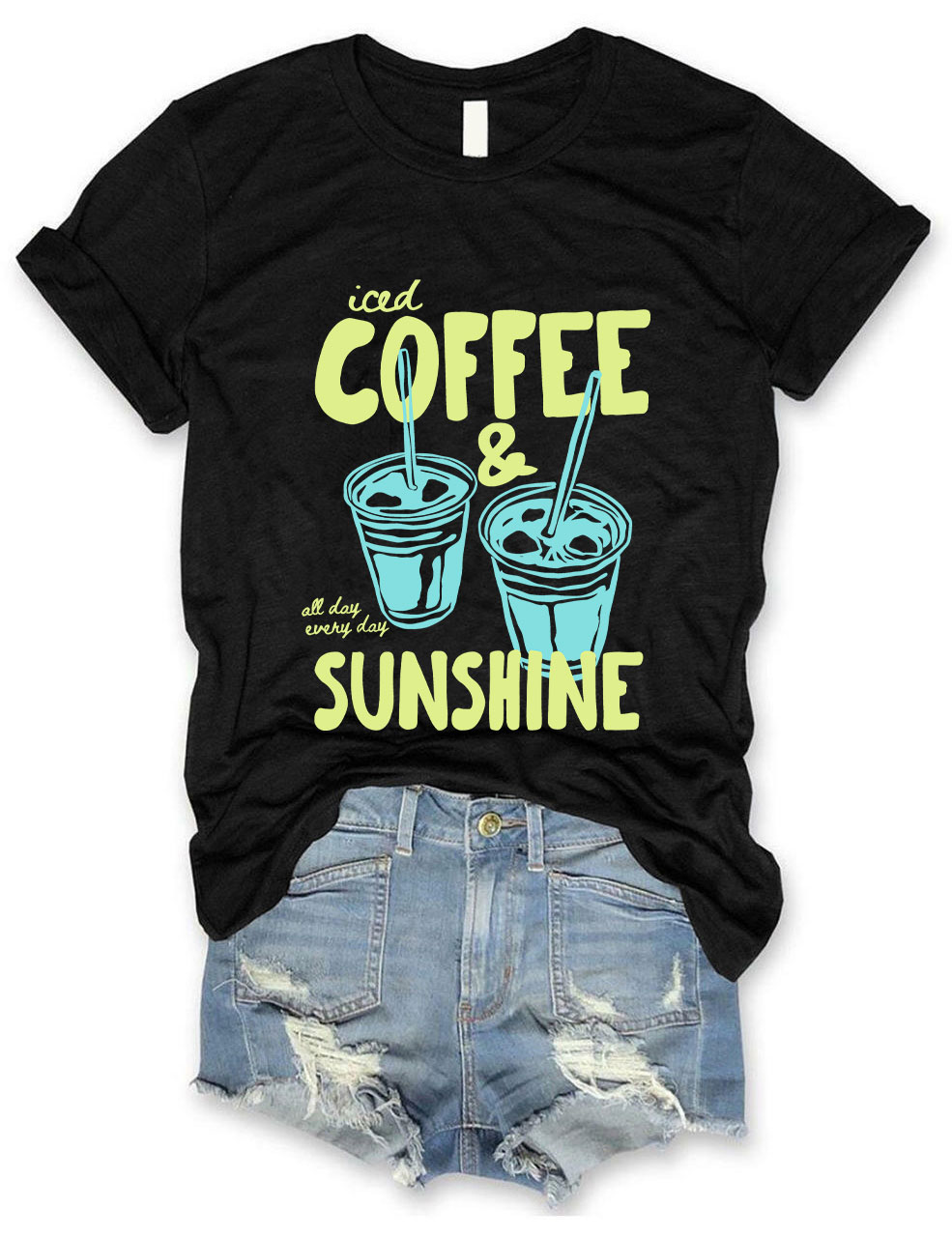 Iced Coffee and Sunshine Funny T-shirt