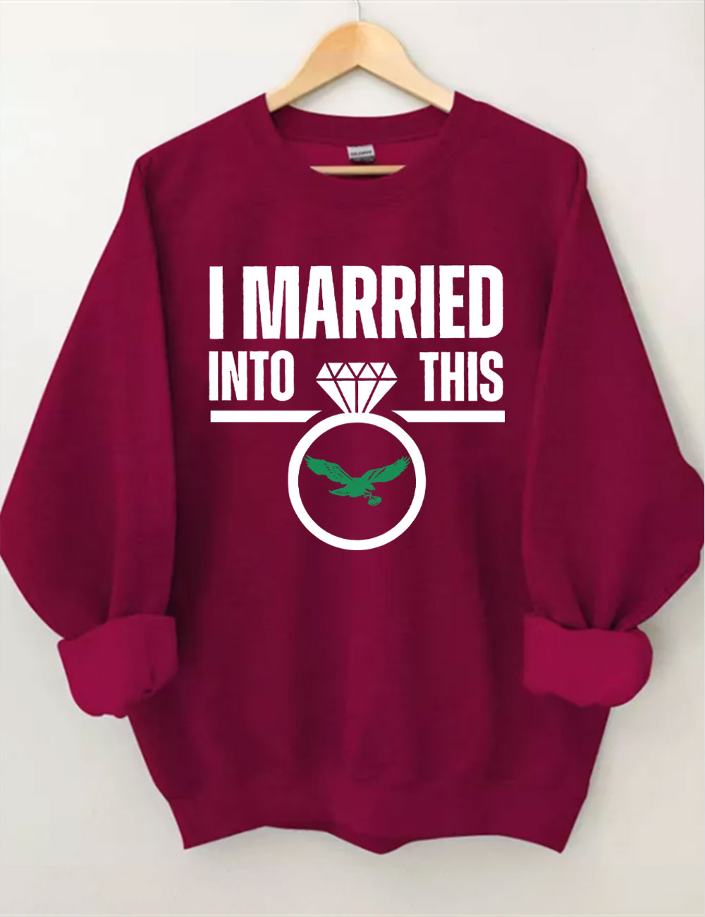 I Married to This Eagles Vintage Football Sweatshirt
