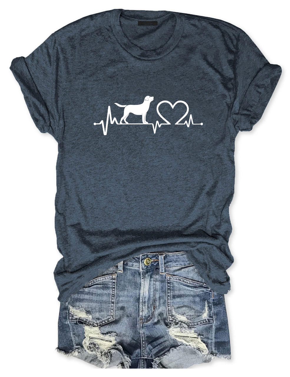 Labrador Heartbeat Funny T-shirt