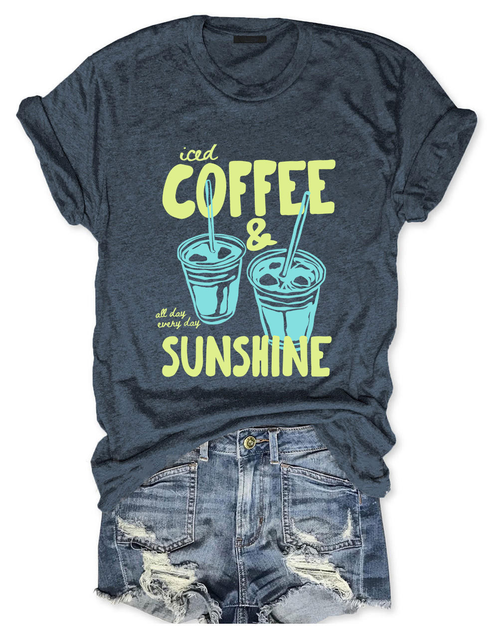 Iced Coffee and Sunshine Funny T-shirt