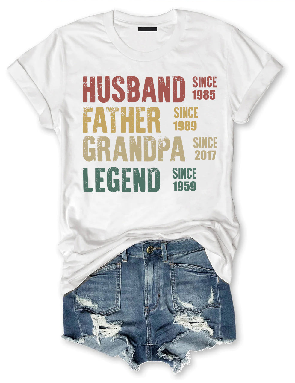 Custom Dad Grandpa T-shirt