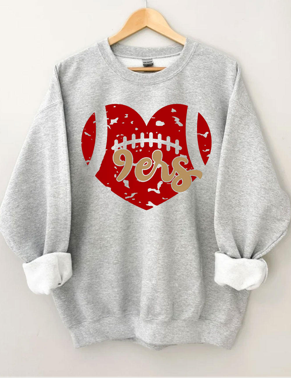 9ers Heart San Francisco Football Sweatshirt