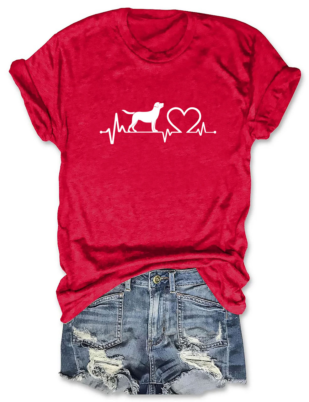 Labrador Heartbeat Funny T-shirt