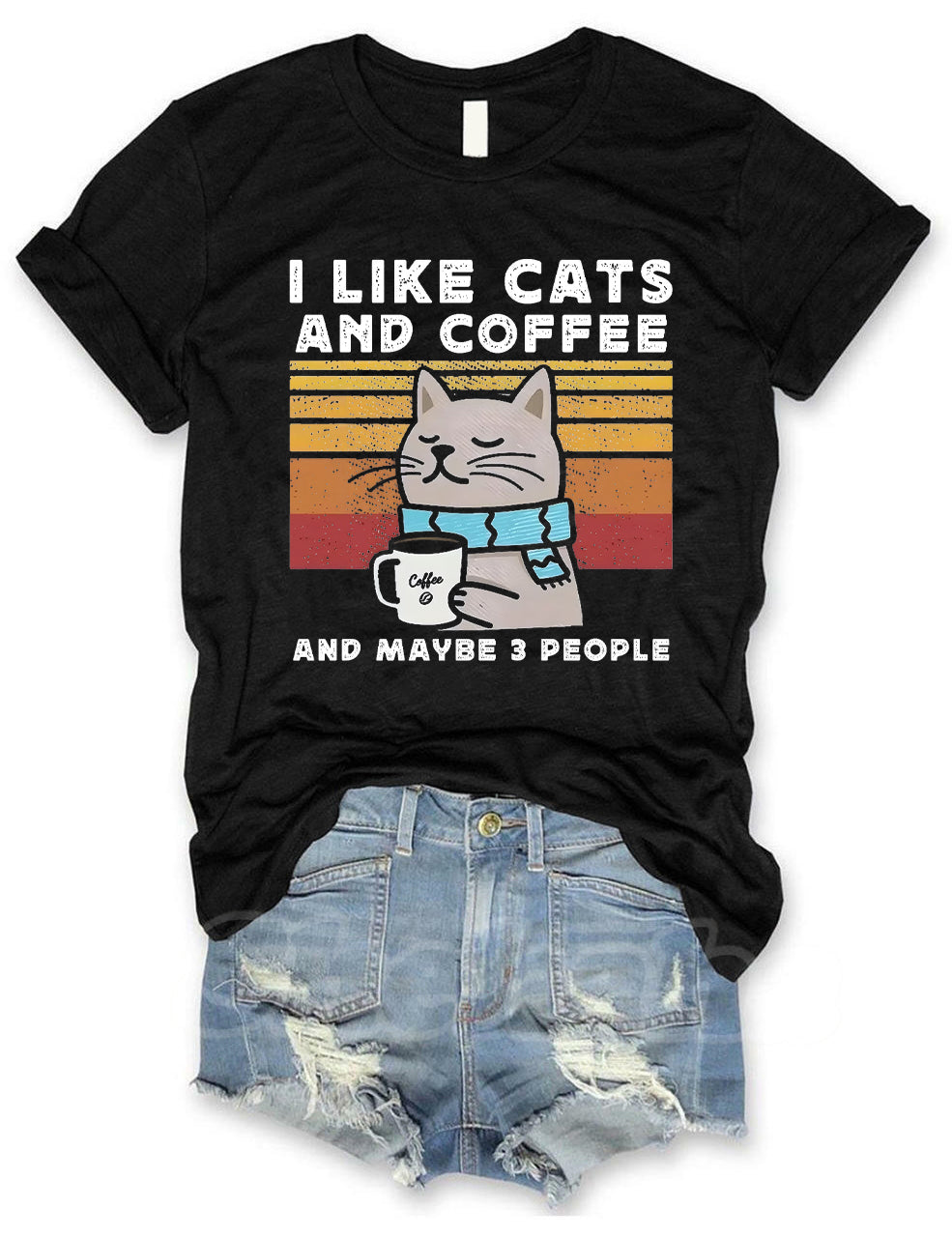 I Like Cats And Coffee T-shirt
