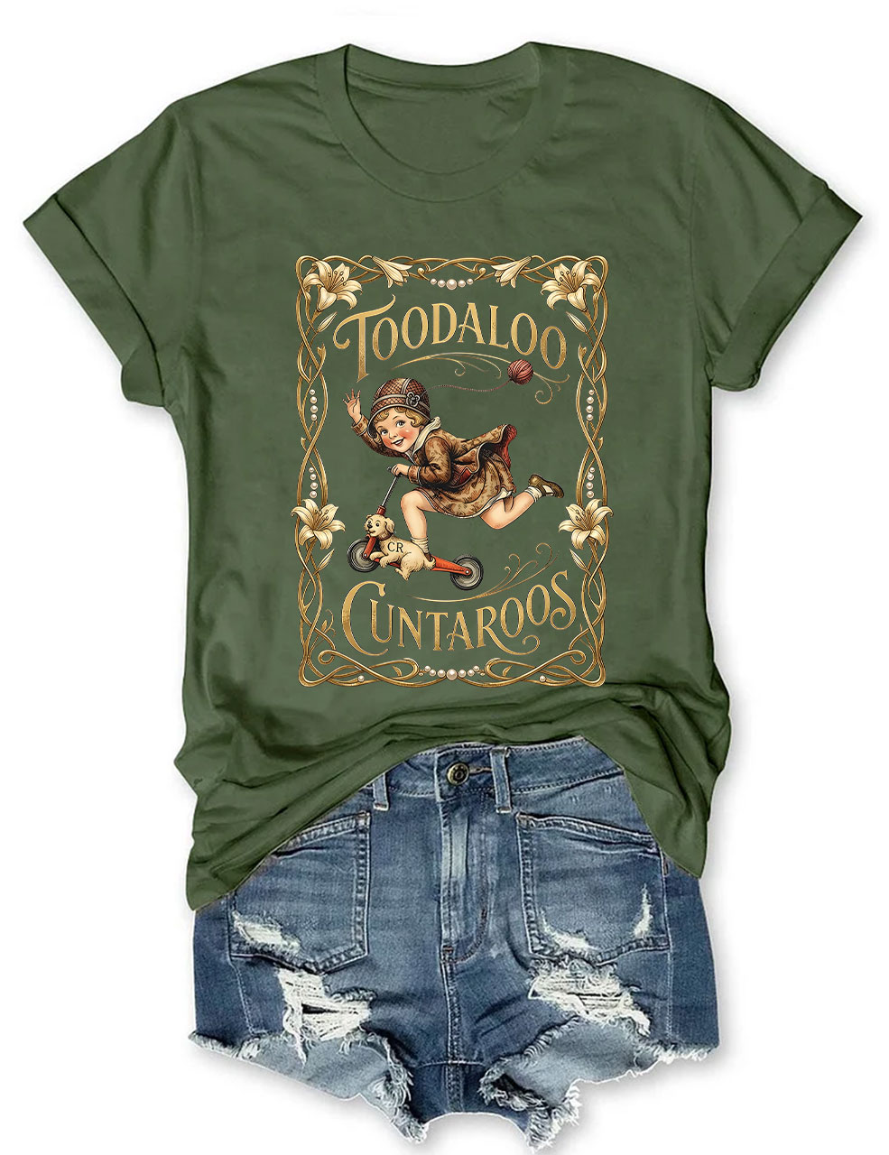 Retro Roller Girl T-shirt