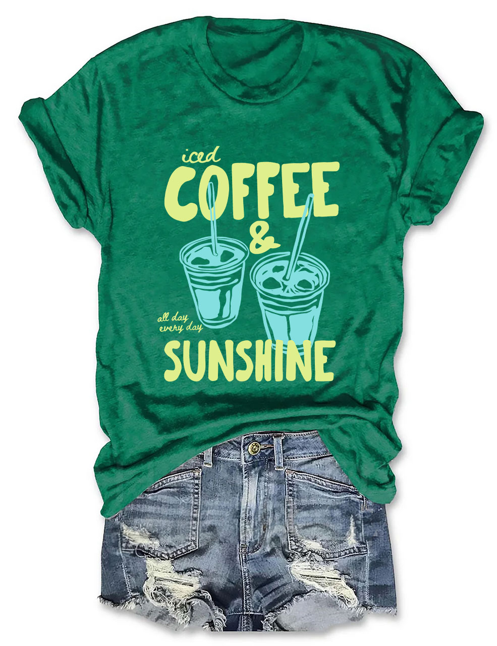 Iced Coffee and Sunshine Funny T-shirt
