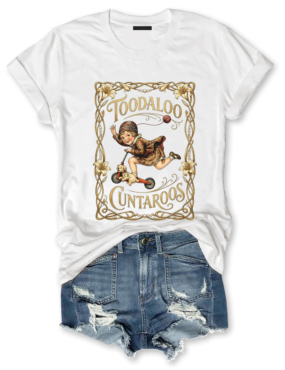 Retro Roller Girl T-shirt