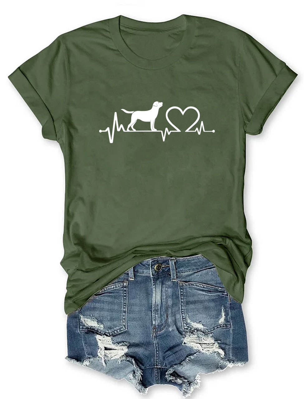 Labrador Heartbeat Funny T-shirt