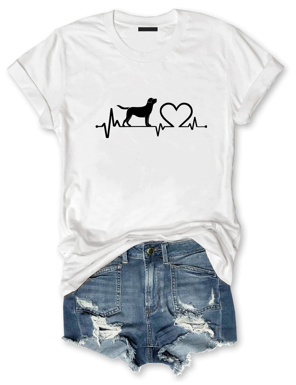 Labrador Heartbeat Funny T-shirt