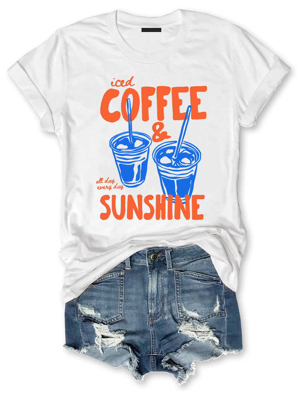 Iced Coffee and Sunshine Funny T-shirt