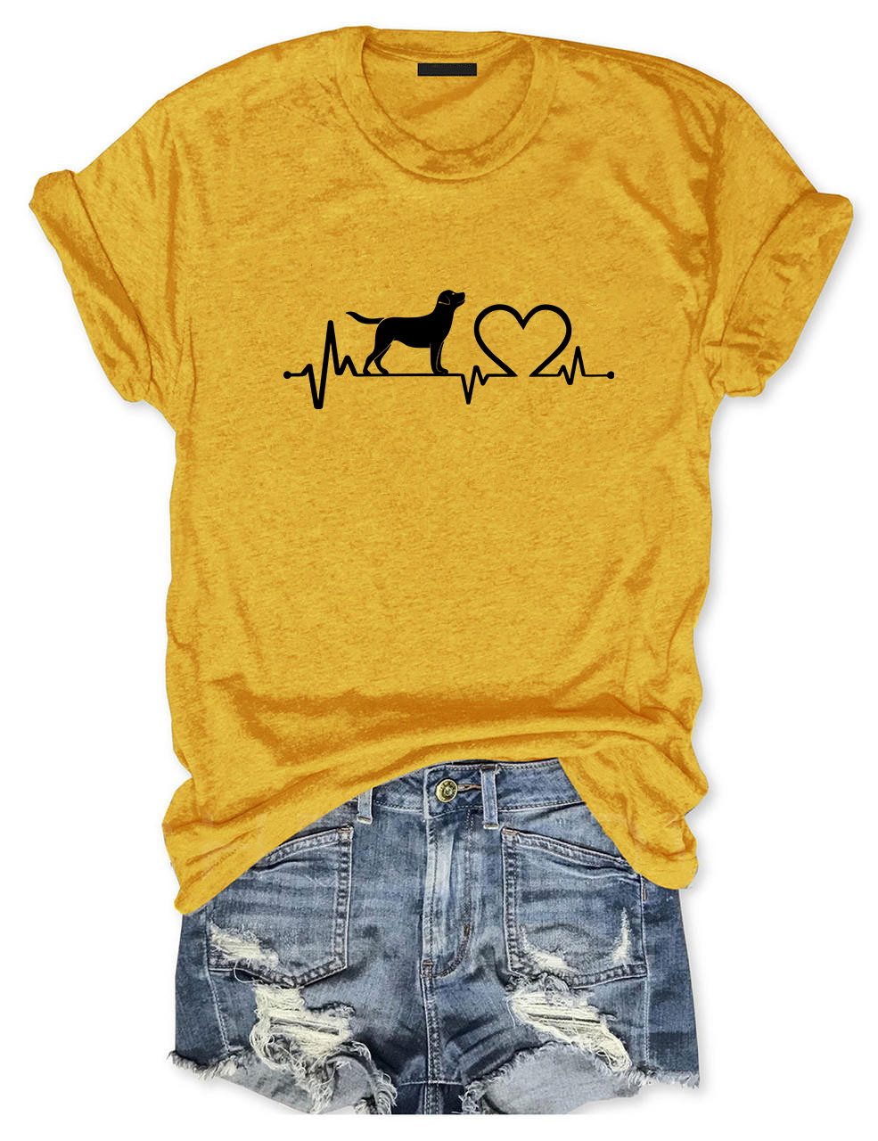 Labrador Heartbeat Funny T-shirt