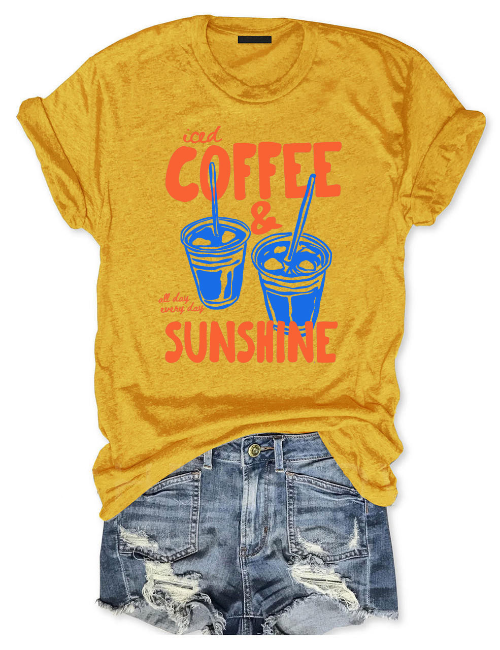 Iced Coffee and Sunshine Funny T-shirt