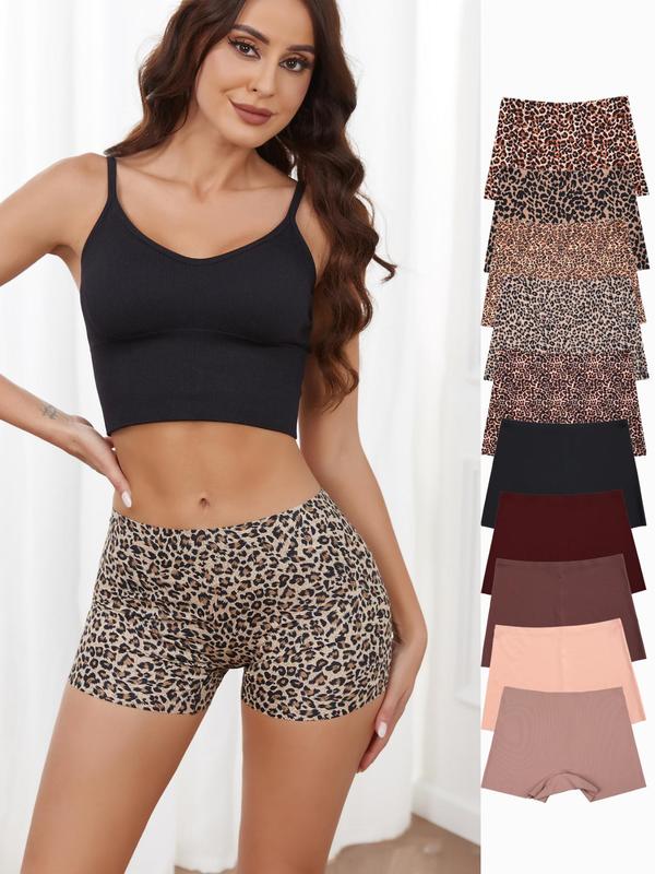 Women's Leopard Print Seamless Boyshorts