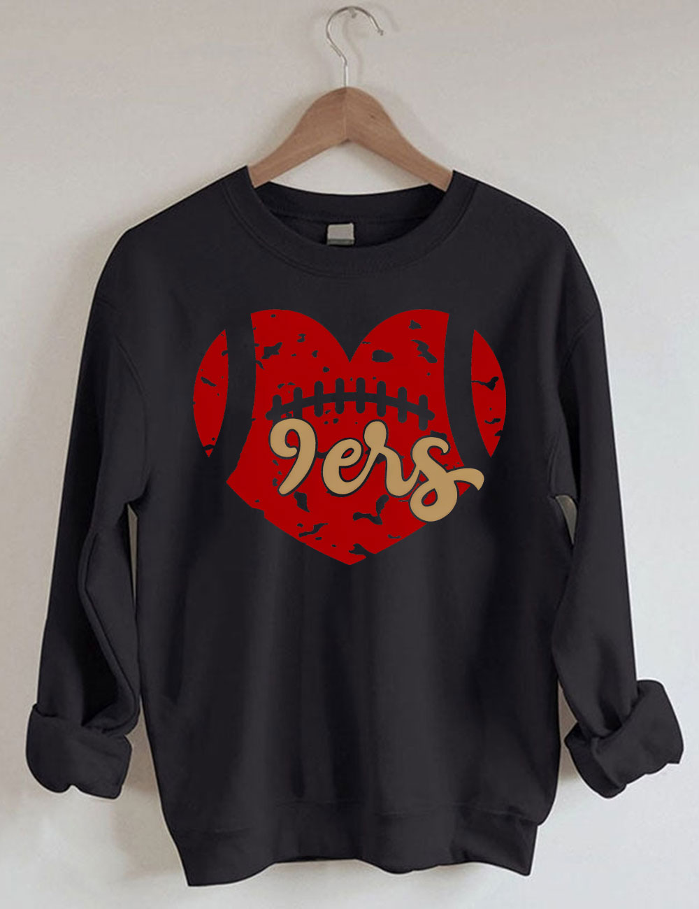 9ers Heart San Francisco Football Sweatshirt