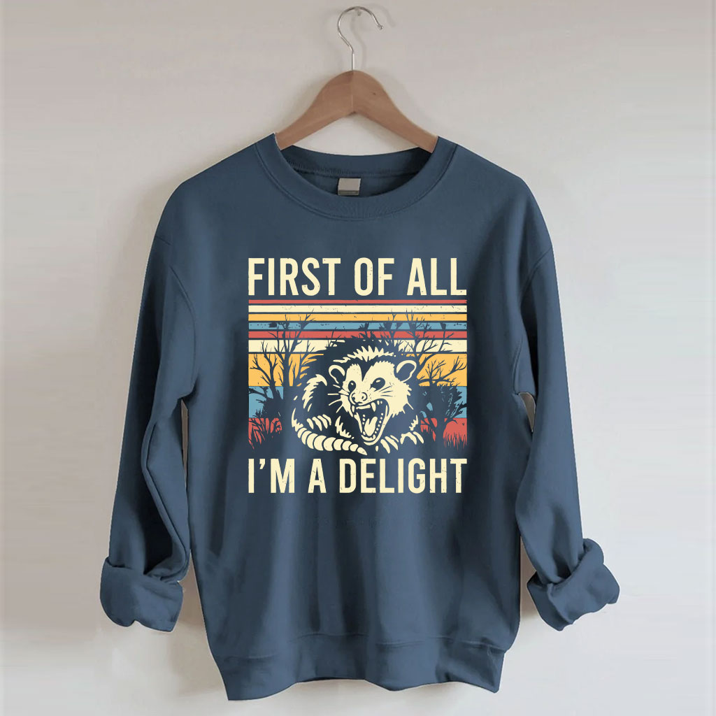 First of All, I'm a Delight Sweatshirt