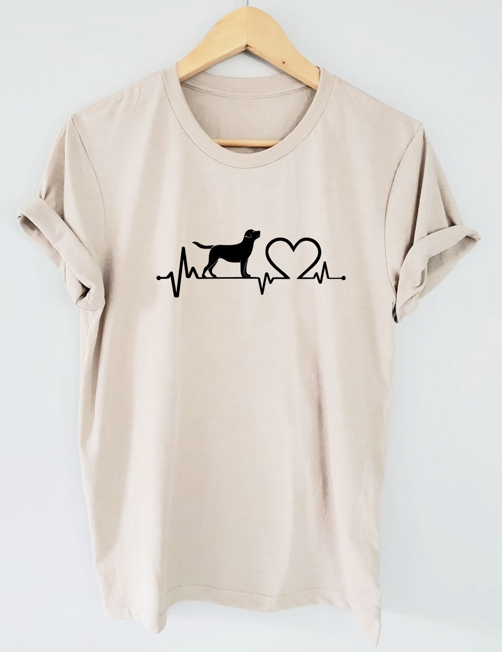 Labrador Heartbeat Funny T-shirt