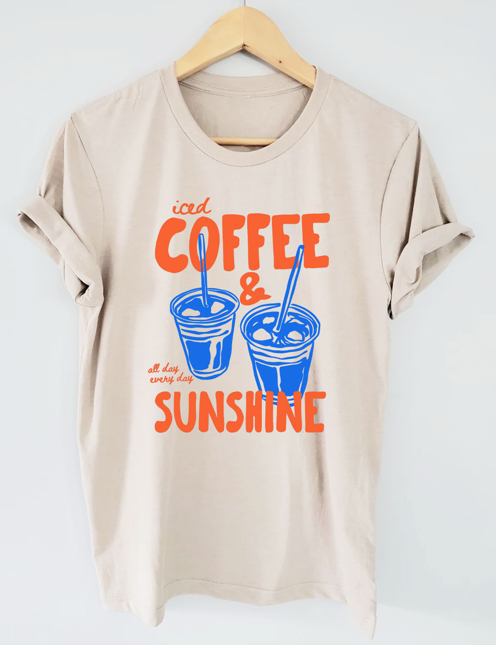Iced Coffee and Sunshine Funny T-shirt