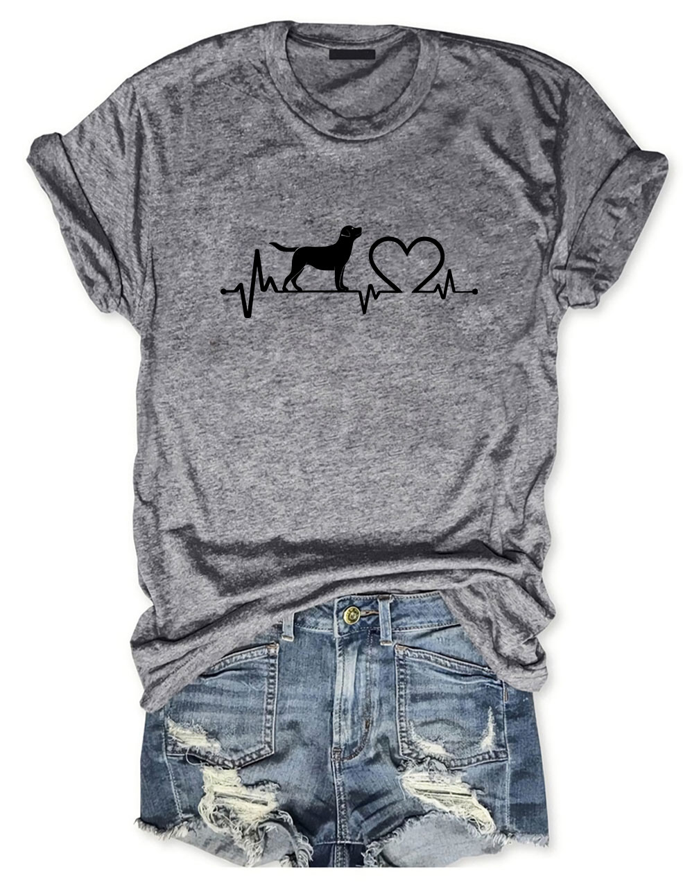 Labrador Heartbeat Funny T-shirt
