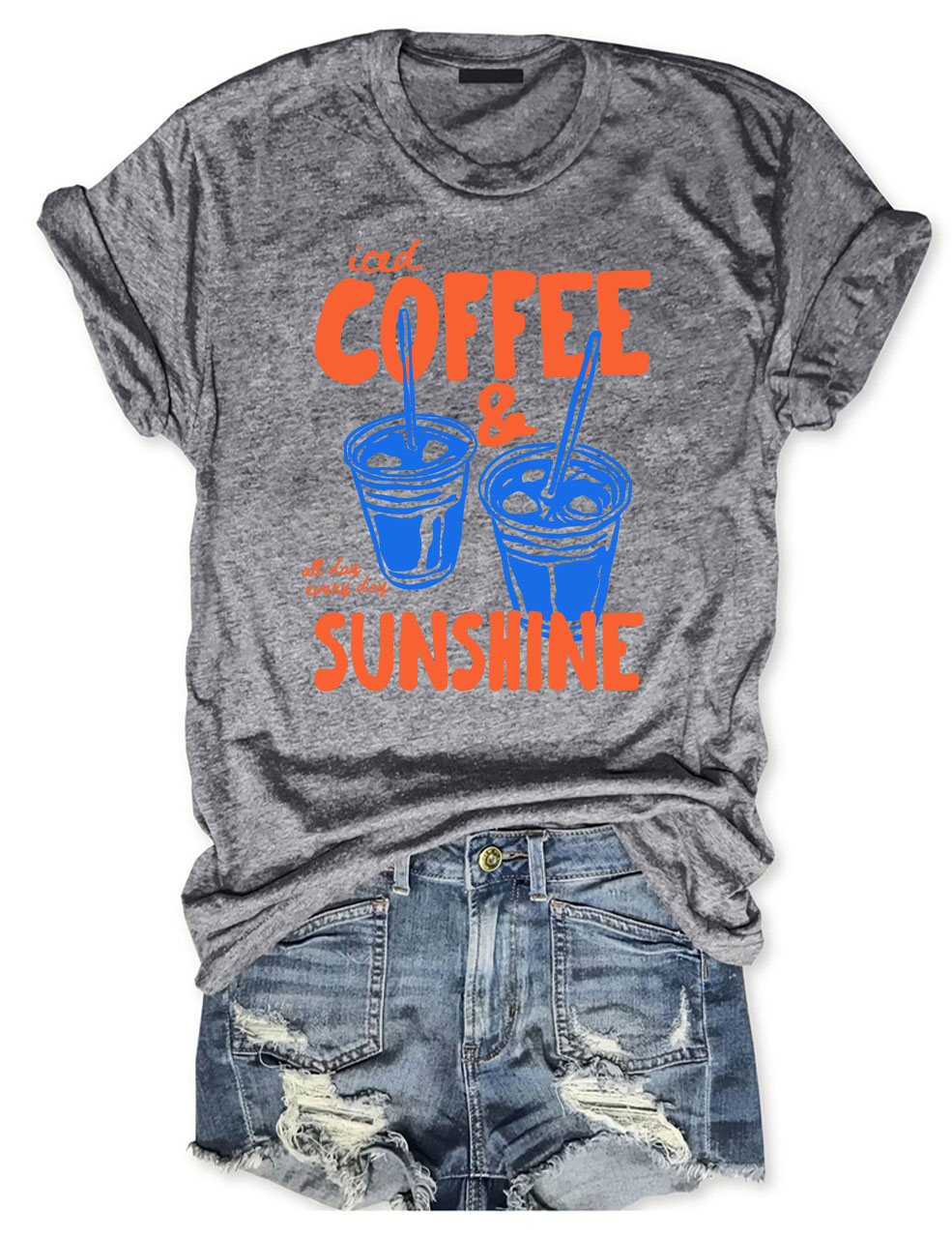 Iced Coffee and Sunshine Funny T-shirt