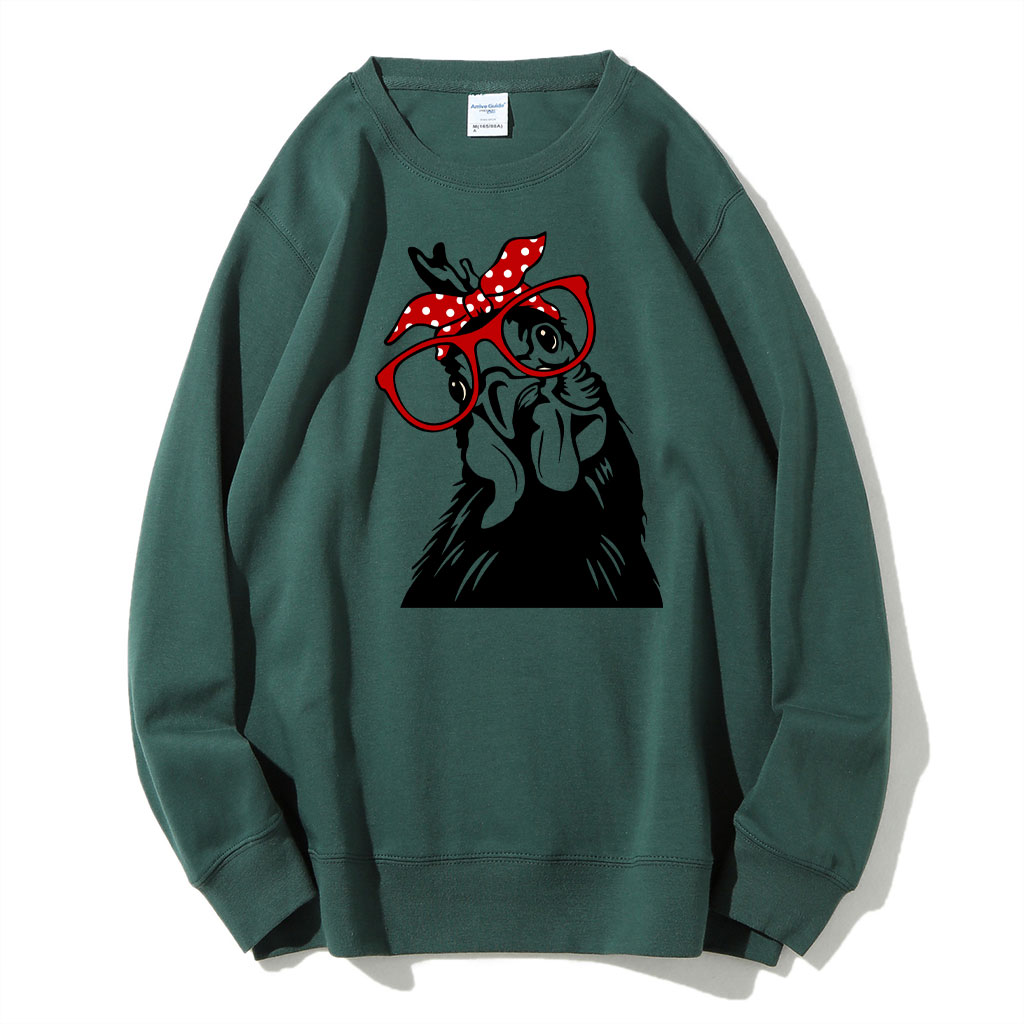Chicken With Bandana Glasses Sweatshirt