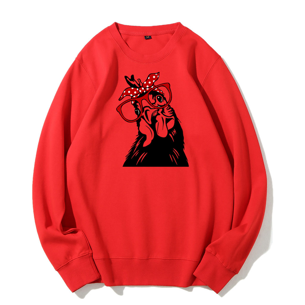 Chicken With Bandana Glasses Sweatshirt