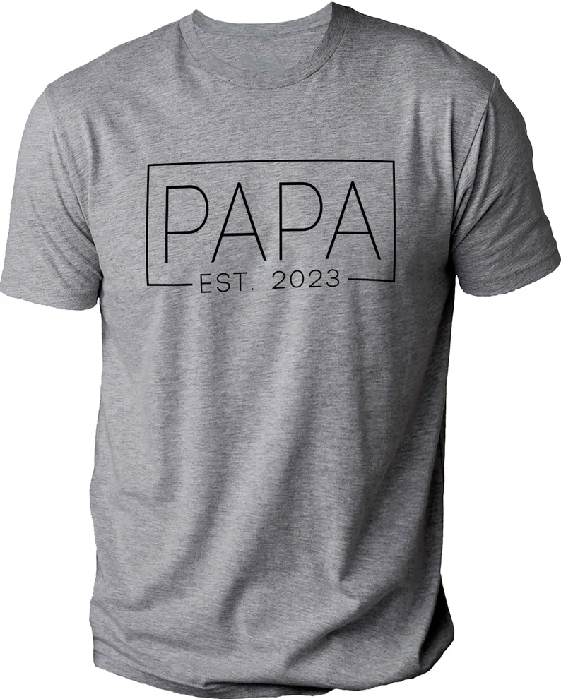 PAPA Est 2023 Funny T-shirt
