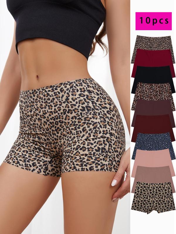 Women's Leopard Print Seamless Boyshorts