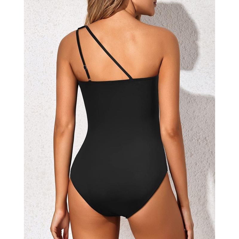 Holipick One Shoulder One Piece Swimsuit