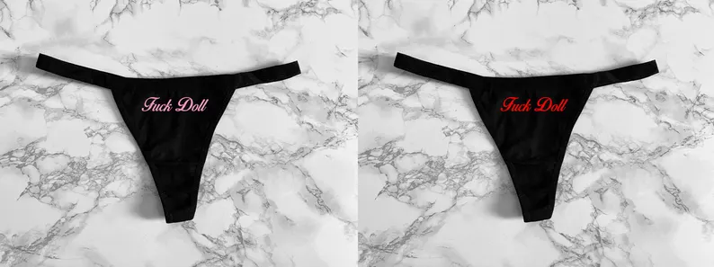 3pcs Fuck Doll Women's Thong Underwear