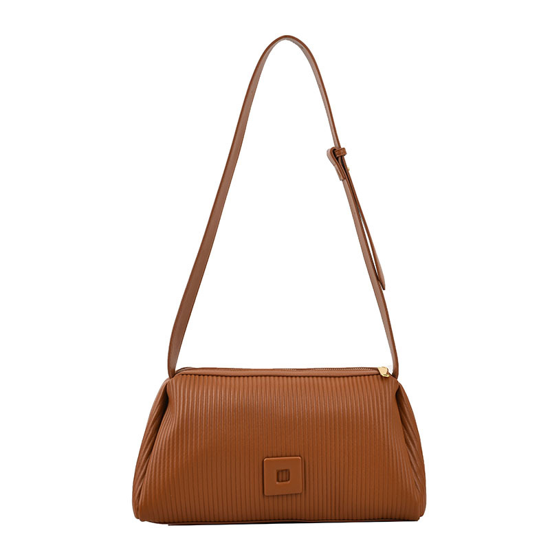 2023 New Fashion Joker Stripe Pleated Single Shoulder Crossbody Bag