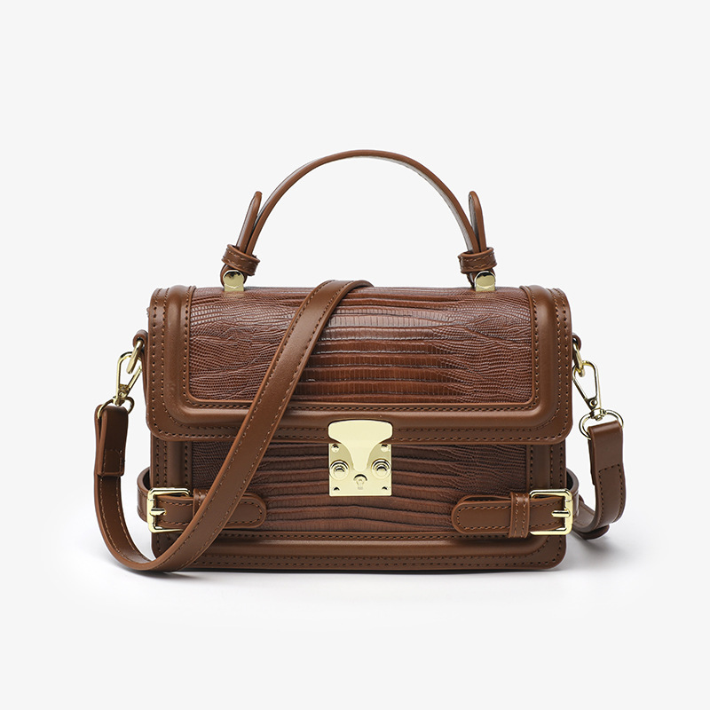 LizardPrint SingleShoulder Crossbody Bag