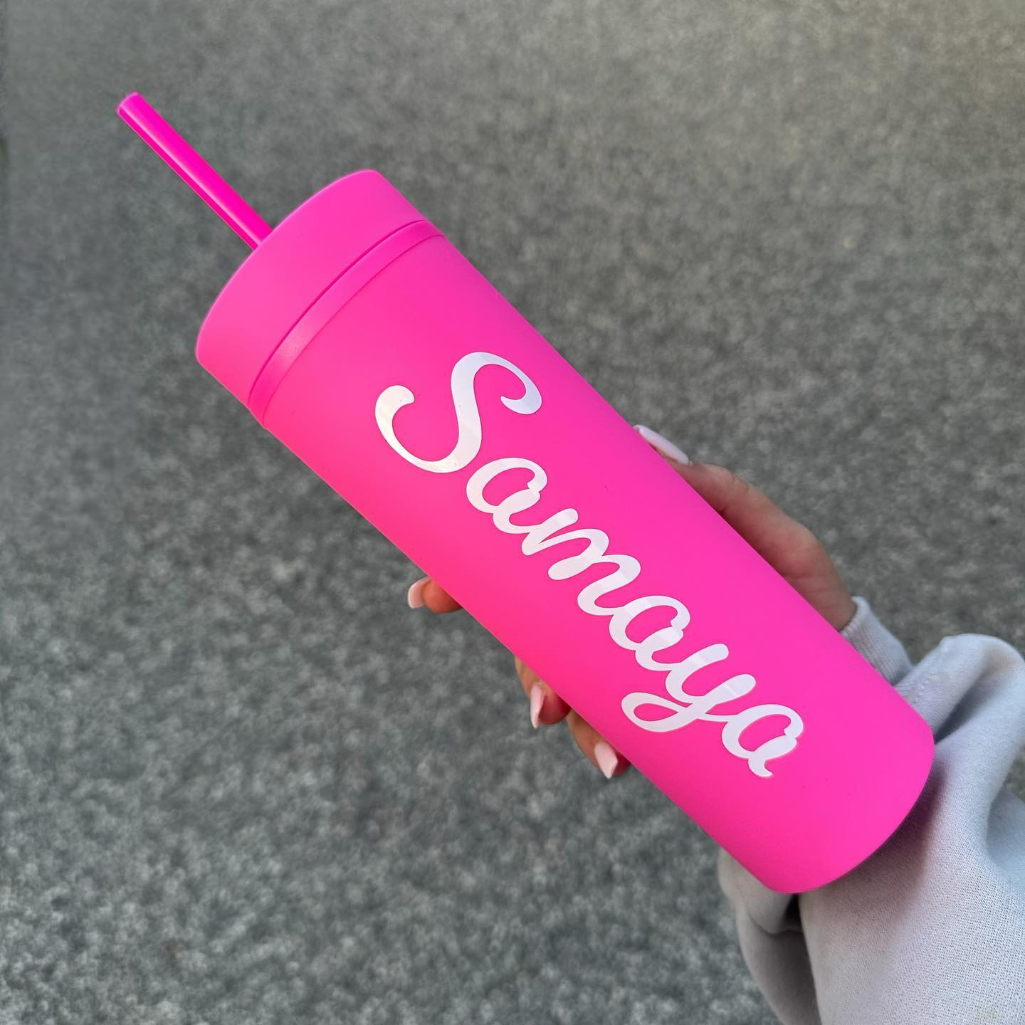 Personalised 16oz Rainbow Tumbler with Lid and Straw | YouTumbler21