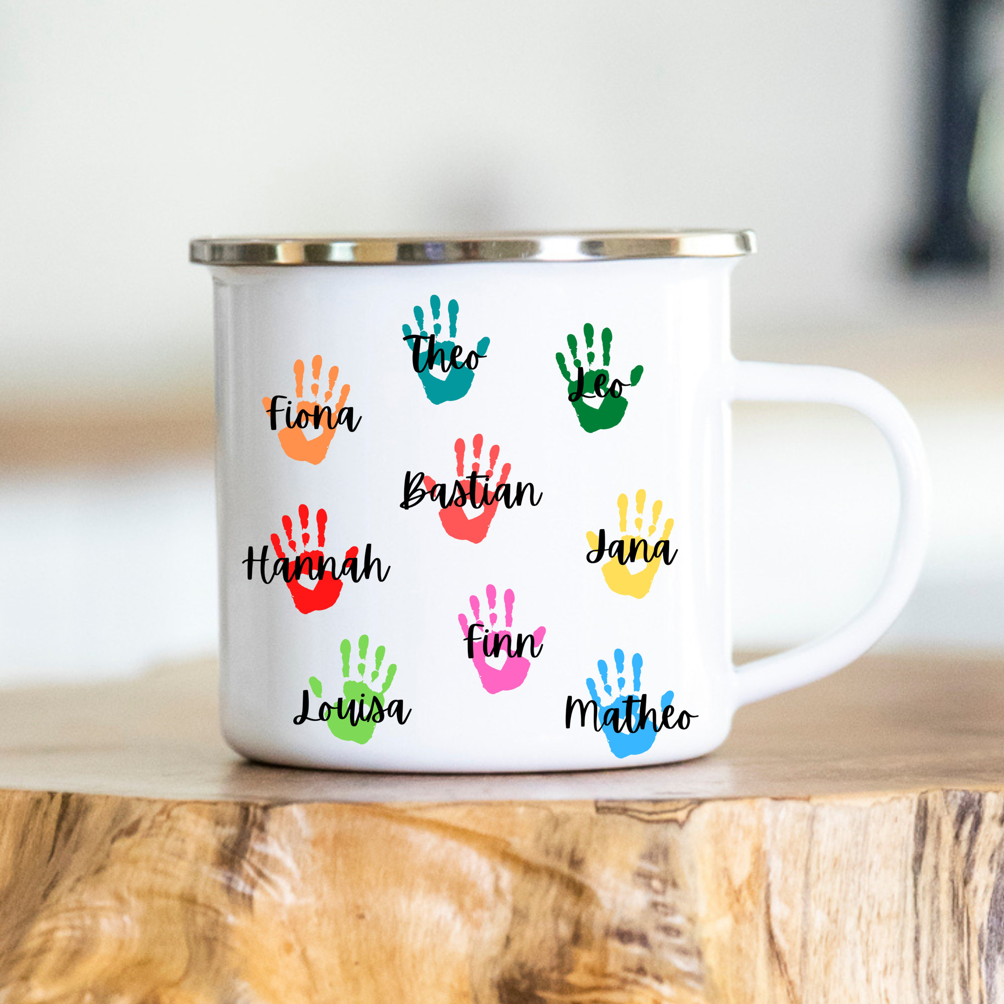 Personalised 12oz Funny Family Handprints Mugs for Kids | KidMug46