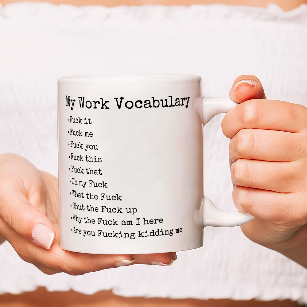 Personalized My Work Vocabulary Coffee Mug | YouMug15