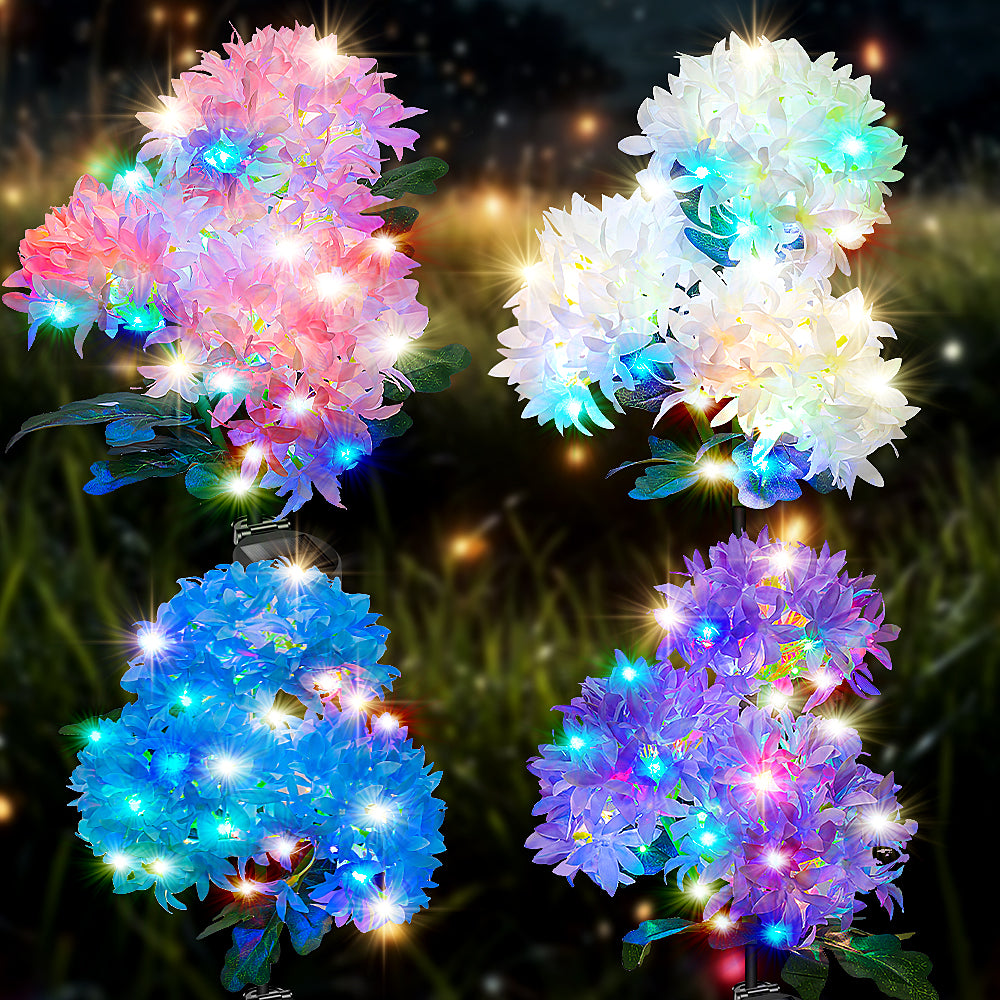 Lush Solar Hydrangea Lights | Infinite Bloom Collection (Set of 4)