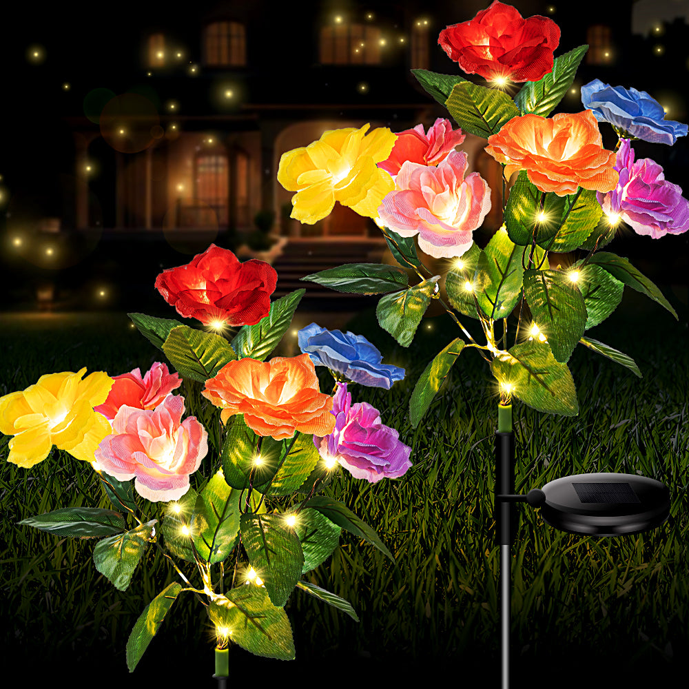 Realistic Solar Rose Garden Lights | Timeless Romance Collection (Set of 4)