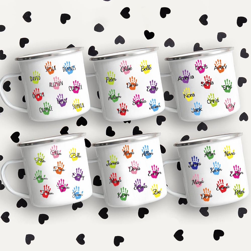 Personalised 12oz Funny Family Handprints Mugs for Kids | KidMug46