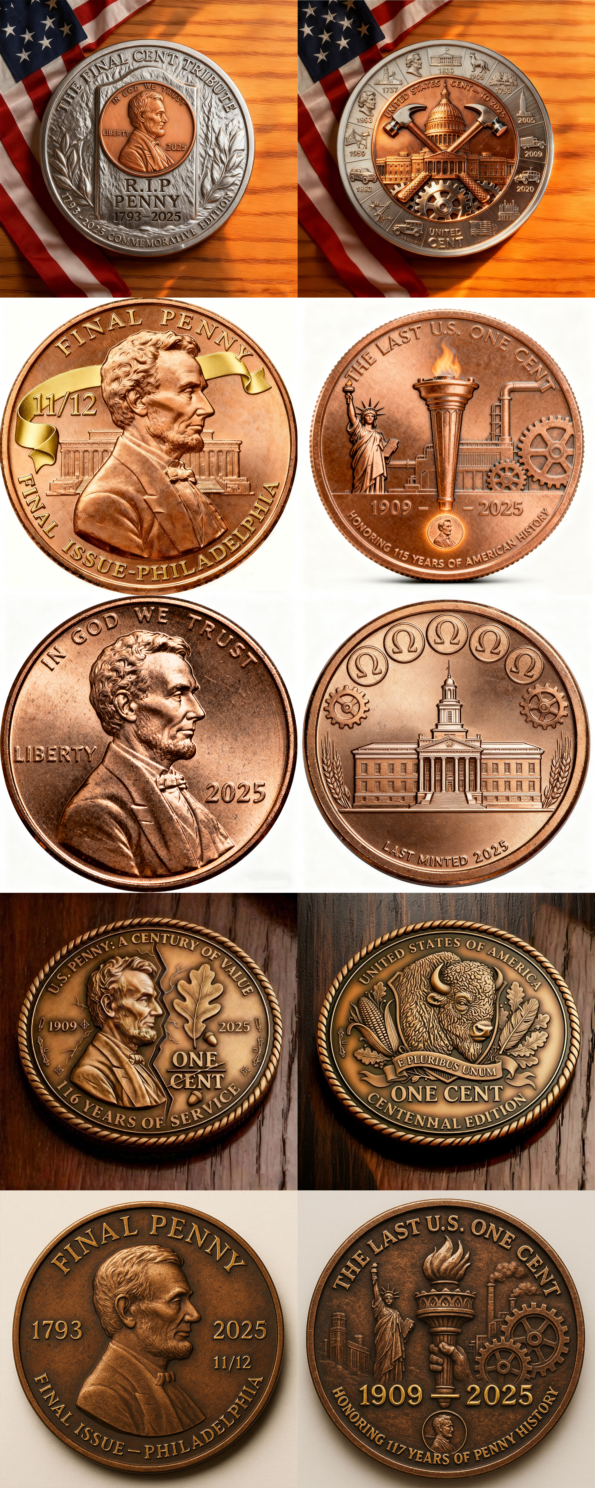 New Arrival "The Last Cent" Commemorative Coin  Set