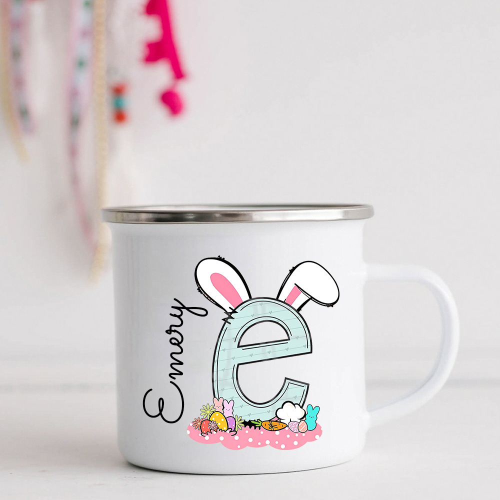 Personalised 12oz Easter Monogram Mugs for Kids  | KidMug43