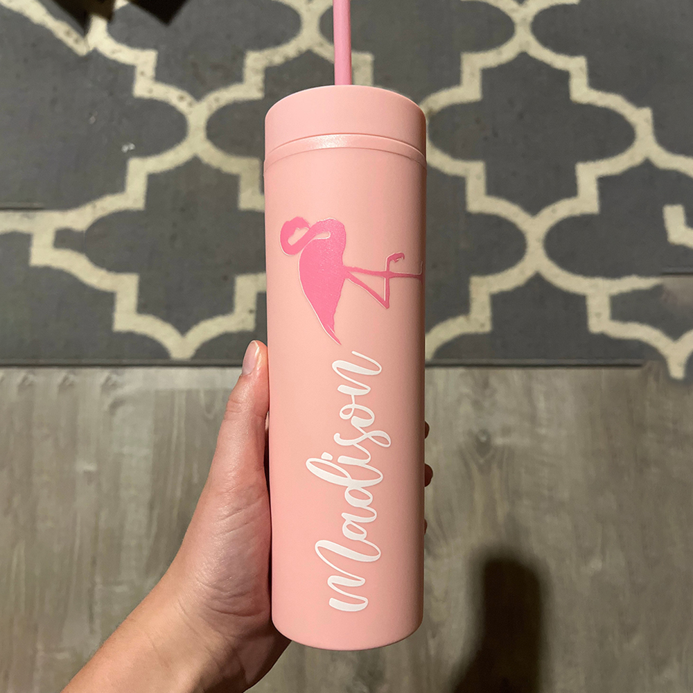 Personalised 16oz Rainbow Tumbler with Lid and Straw | YouTumbler2101
