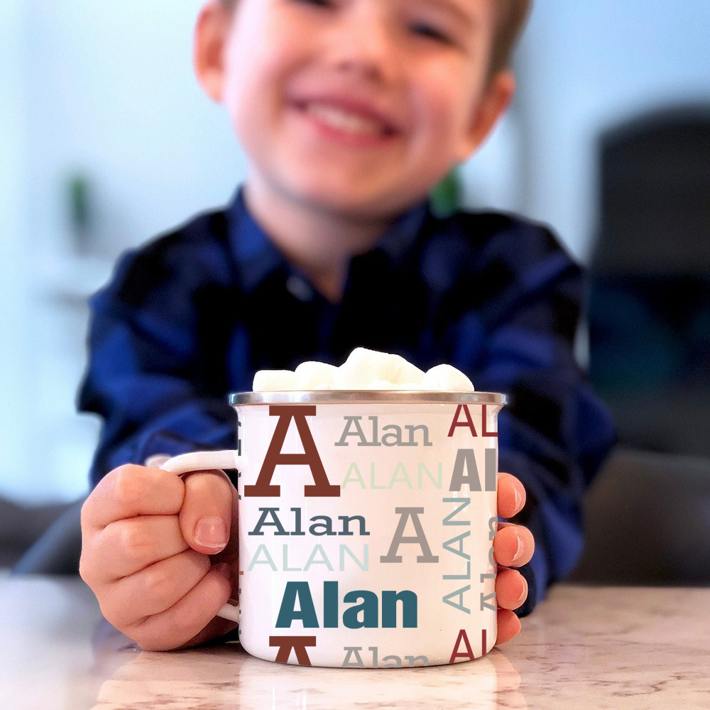 Personalised 12oz Monogram Mugs for Kids  | KidMug38