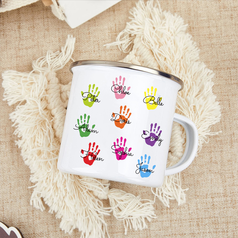 Personalised 12oz Funny Family Handprints Mugs for Kids | KidMug46