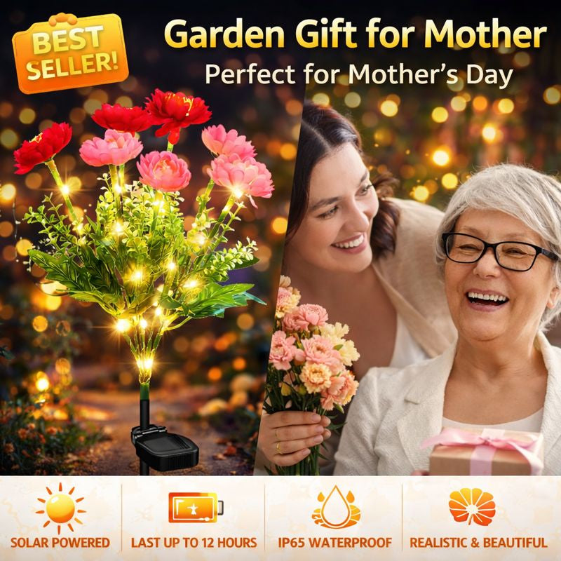 Ethereal Solar Snow Lotus Lights | Pure Elegance Collection (Set of 5)