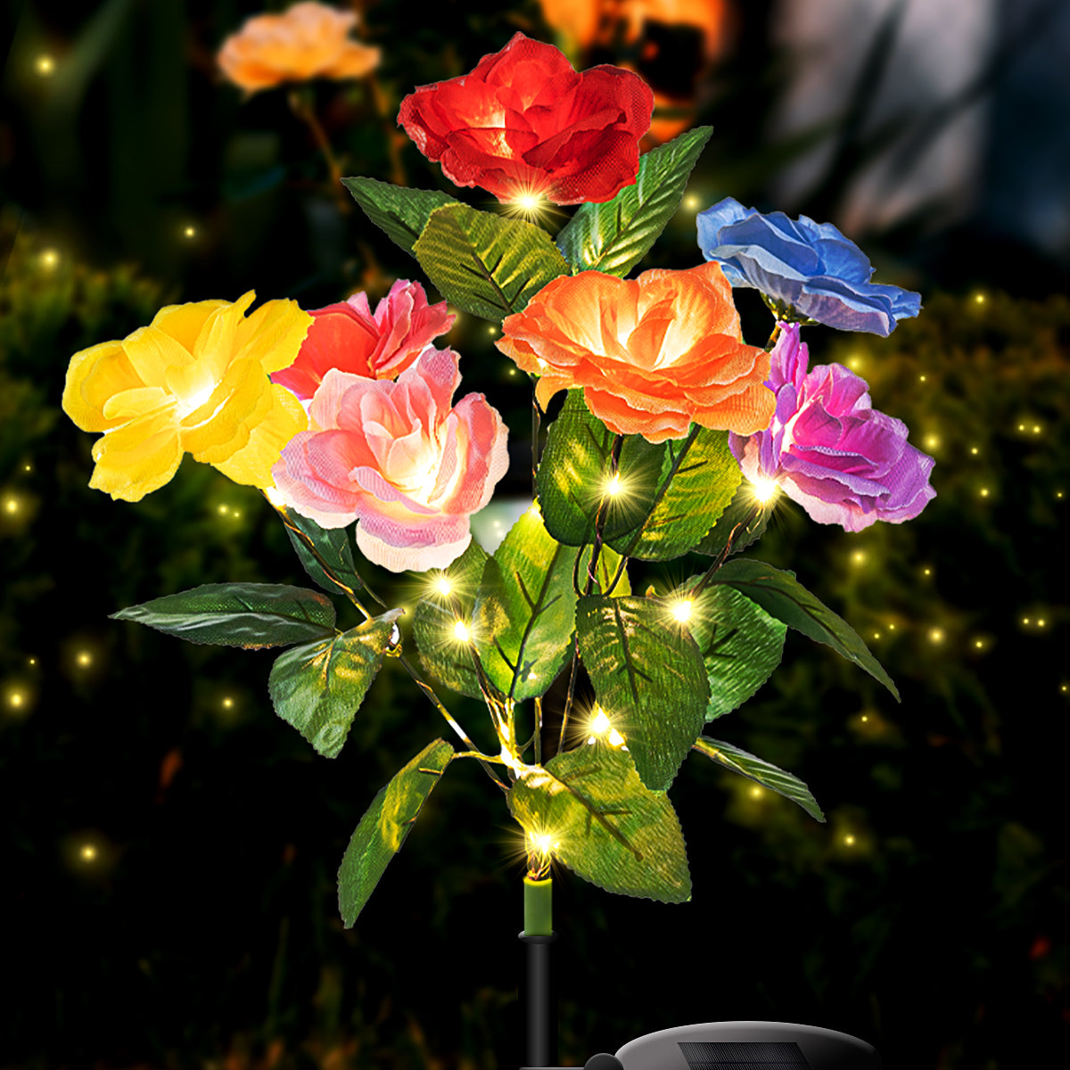 Realistic Solar Rose Garden Lights | Timeless Romance Collection (Set of 4)