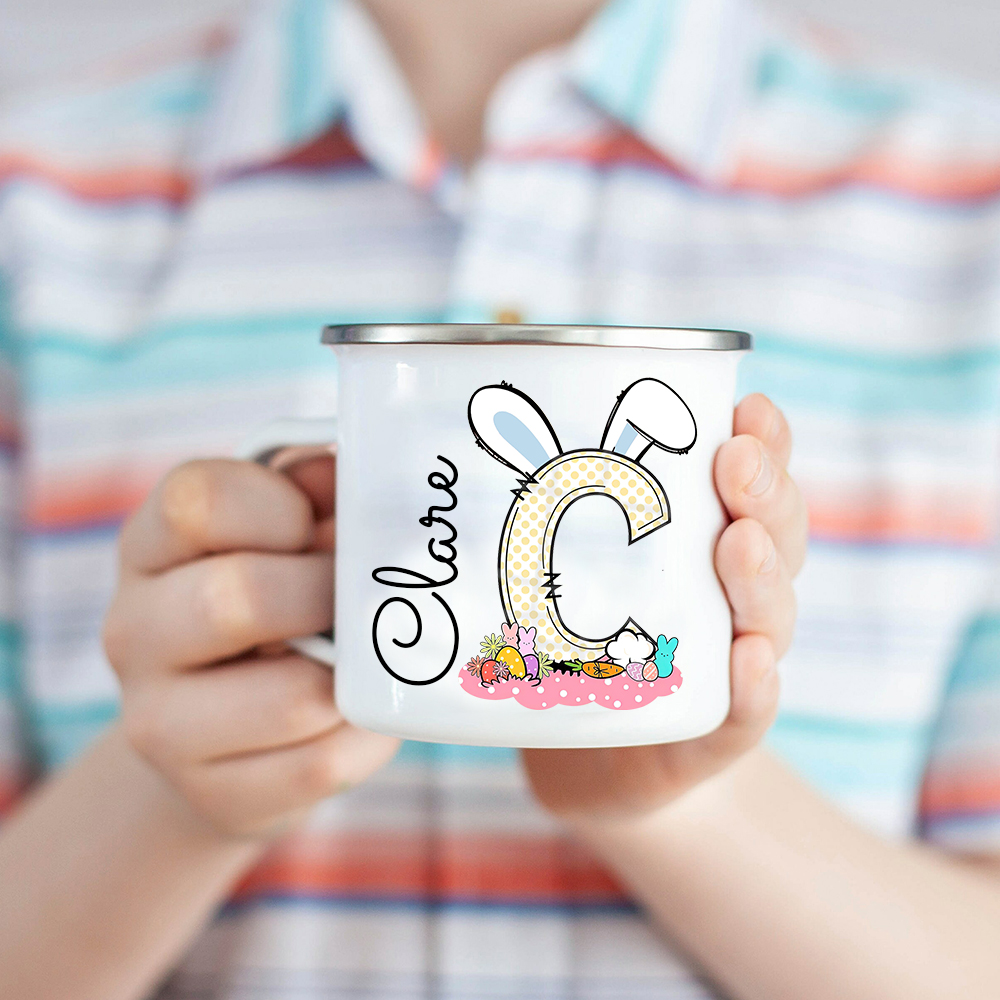 Personalised 12oz Easter Monogram Mugs for Kids  | KidMug43