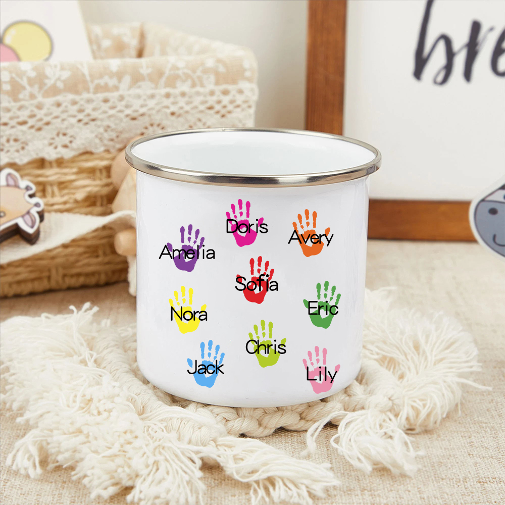 Personalised 12oz Funny Family Handprints Mugs for Kids | KidMug46